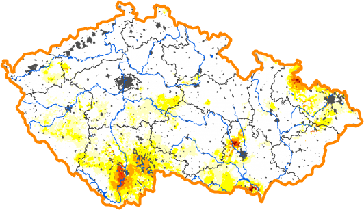 Intenzita sucha - 19. leden 2014