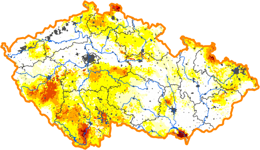 Intenzita sucha - 9. březen 2014