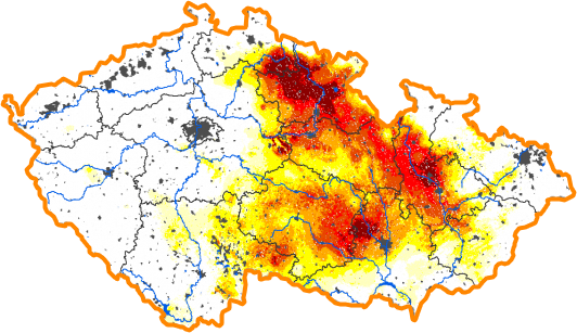 Intenzita sucha - 16. říjen 2016