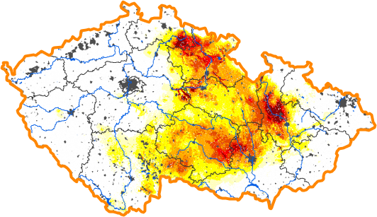 Intenzita sucha - 23. říjen 2016