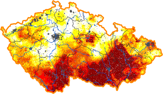 Intenzita sucha - 7. červenec 2017