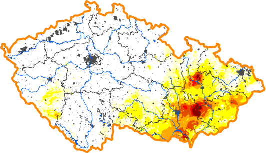 Intenzita sucha - 3. září 2017