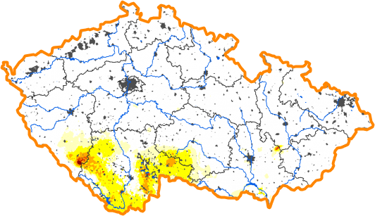 Intenzita sucha - 22. říjen 2017