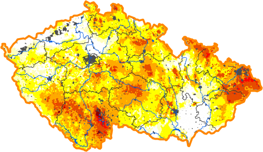 Intenzita sucha - 15. duben 2018