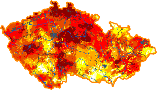 Intenzita sucha - 25. listopad 2018