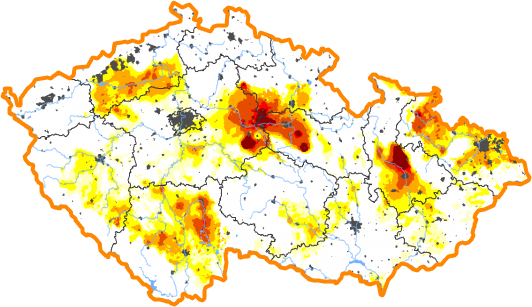 Intenzita sucha - 20. únor 2022