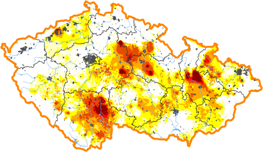 Intenzita sucha - 10. duben 2022
