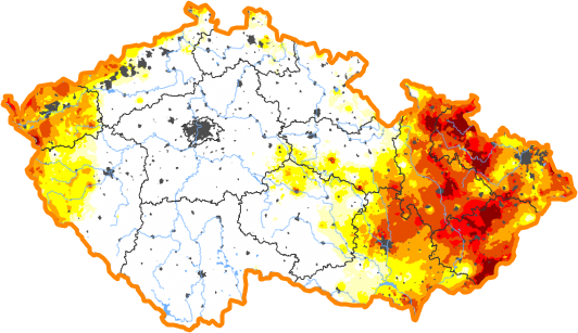 Intenzita sucha - 3. červenec 2022