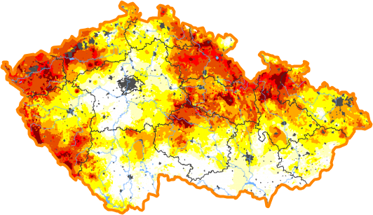 Intenzita sucha - 18. červen 2023