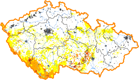 Intenzita sucha - 22. říjen 2023