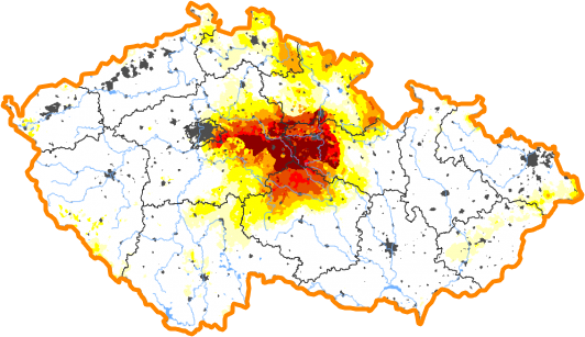 Intenzita sucha - 23. červen 2024