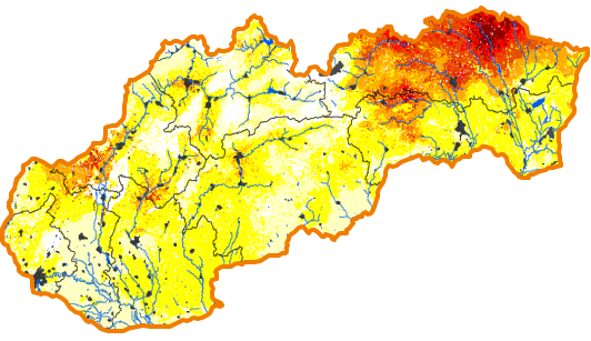 Intenzita sucha - 10. júl 2016