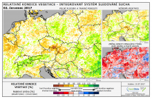 Dopady na vegetaci - Evropa - 2. červenec 2017