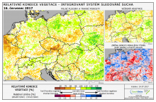 Dopady na vegetaci - Evropa - 16. červenec 2017