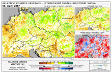 Dopady na vegetaci - Evropa - 6. srpen 2017