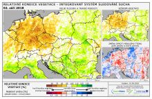 Dopady na vegetaci - Evropa - 2. září 2018