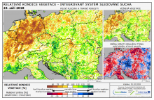 Dopady na vegetaci - Evropa - 23. září 2018