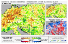 Dopady na vegetaci - Evropa - 30. září 2018