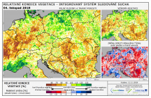 Dopady na vegetaci - Evropa - 4. listopad 2018