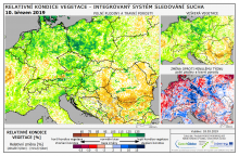 Dopady na vegetaci - Evropa - 10. březen 2019