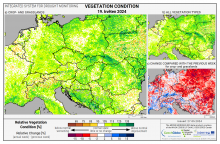 Dopady na vegetaci - Evropa - 19. květen 2024