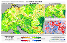 Dopady na vegetaci - Evropa - 6. listopad 2024