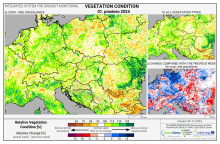 Dopady na vegetaci - Evropa - 1. prosinec 2024