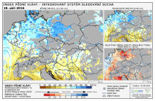 Index půdní vláhy - Evropa - 18. září 2016