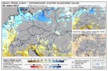 Index půdní vláhy - Evropa - 29. leden 2017