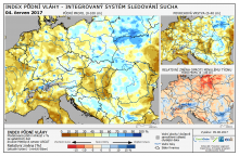 Index půdní vláhy - Evropa - 4. červen 2017