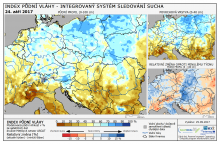 Index půdní vláhy - Evropa - 24. září 2017