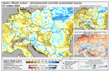 Index půdní vláhy - Evropa - 27. květen 2018