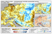 Index půdní vláhy - Evropa - 19. květen 2019