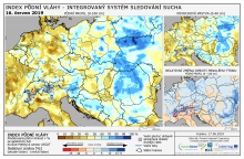 Index půdní vláhy - Evropa - 16. červen 2019