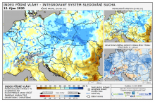 Index půdní vláhy - Evropa - 11. říjen 2020