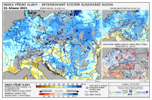 Index půdní vláhy - Evropa - 21. březen 2021