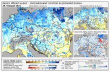 Index půdní vláhy - Evropa - 28. listopad 2021