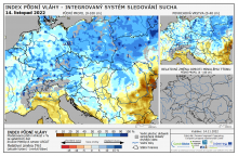 Index půdní vláhy - Evropa - 13. listopad 2022