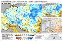 Index půdní vláhy - Evropa - 27. srpen 2023