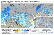 Index půdní vláhy - Evropa - 24. prosinec 2023