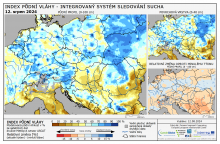 Index půdní vláhy - Evropa - 11. srpen 2024